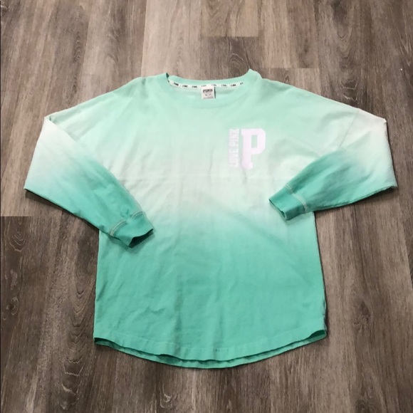 Victoria’s Secret Pink green long sleeve top - Picture 1 of 4